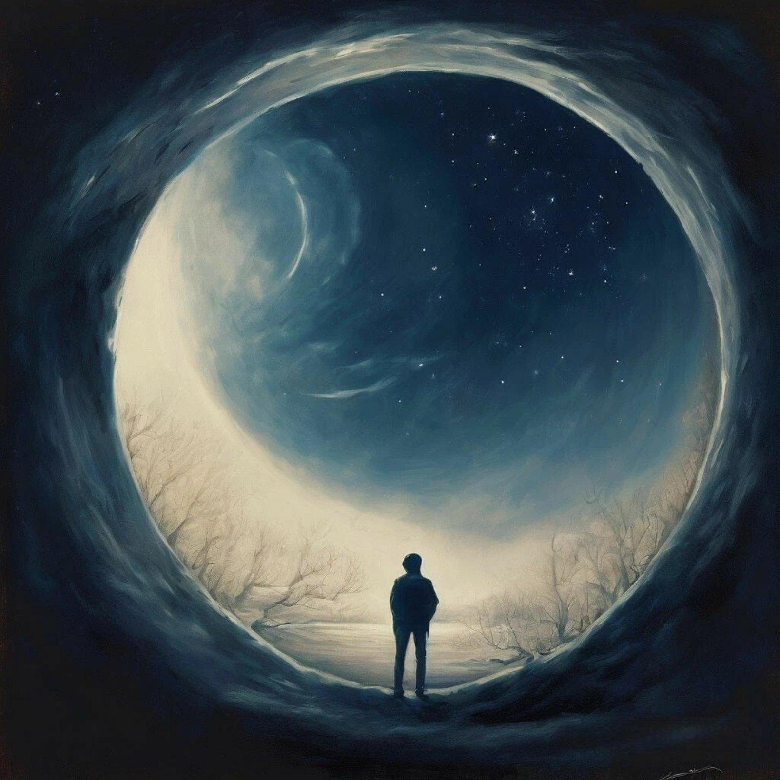 философские стихи Бледный месяц одинокий