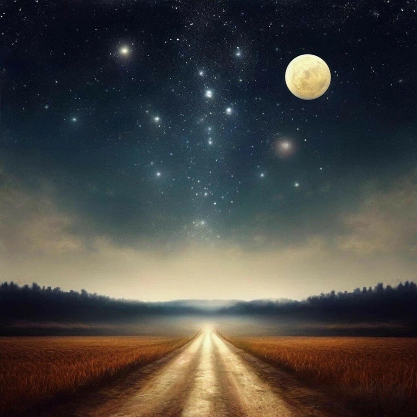 стихи о природе А с неба лунная дорога